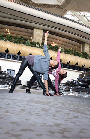 Airport yoga 