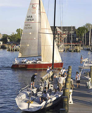 Weekly sailboat race at Annapolis Yacht Club