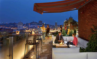 Rooftop bar at 21c Museum Hotel