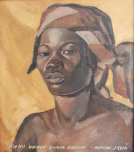 Alfred J. Tulk. Mano Woman, Ganta, Liberia, 1932-33. Oil on Masonite. 12 x 14 inches. Private collection.