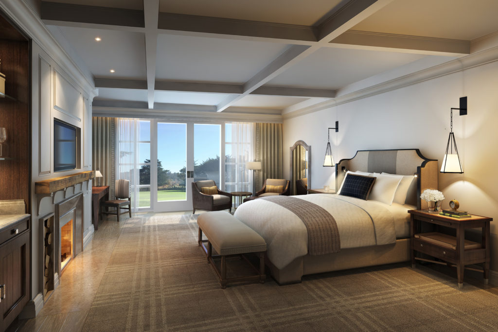Fairway One Cottage King Bedroom - Credit Pebble Beach Resorts