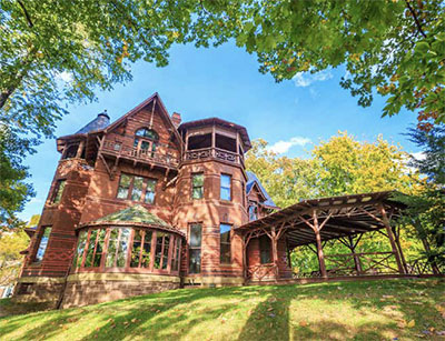 Mark Twain House, where the author and his family lived from 1874 to 1891 