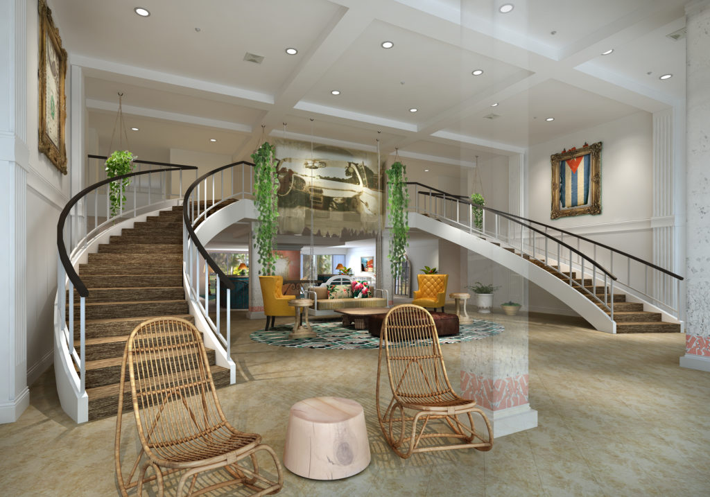 Havana Cabana Key West Hotel lobby rendering