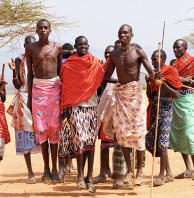 Maasai men jumping