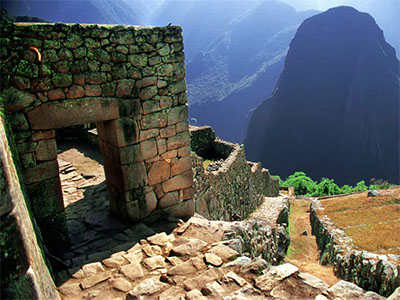 Steps to a ruin overlooking the Sacred Valley