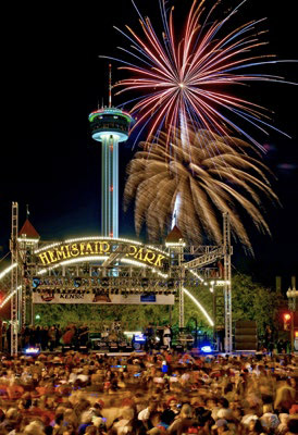 Fireworks at HemisFair Park