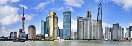 Pudong District skyline as seen from the Bund