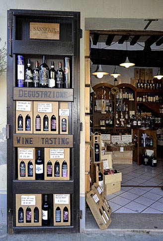 An enoteca, or wine cellar, in Montalcino