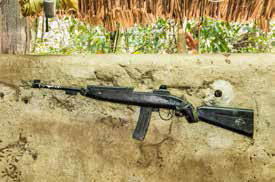 Rifle exposed in the Cu Chi tunnel park