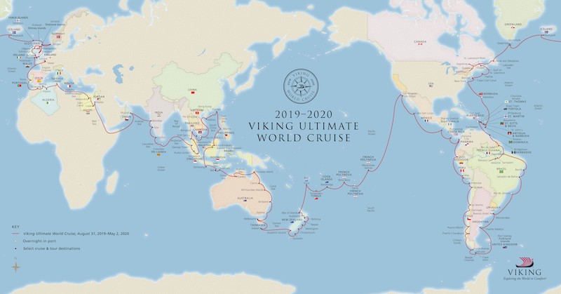 World Cruise itinerary