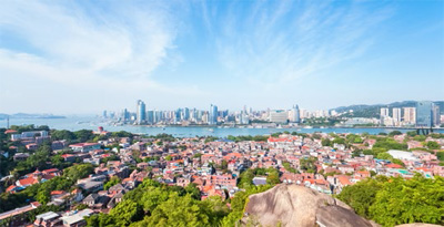 Aerial view from Gulangyu Island