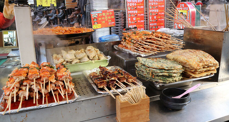 Popular street food in Busan