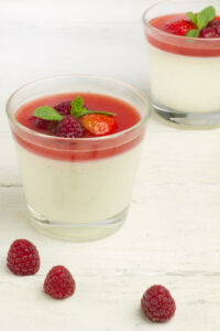 white chocolate panna cotta