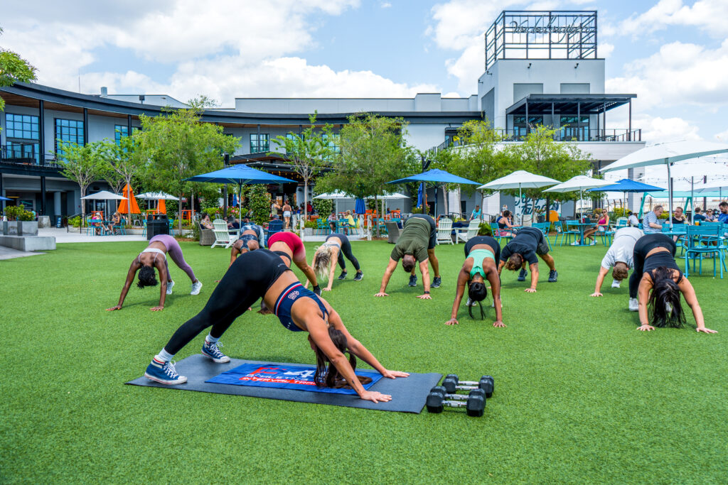 yoga on the lawn